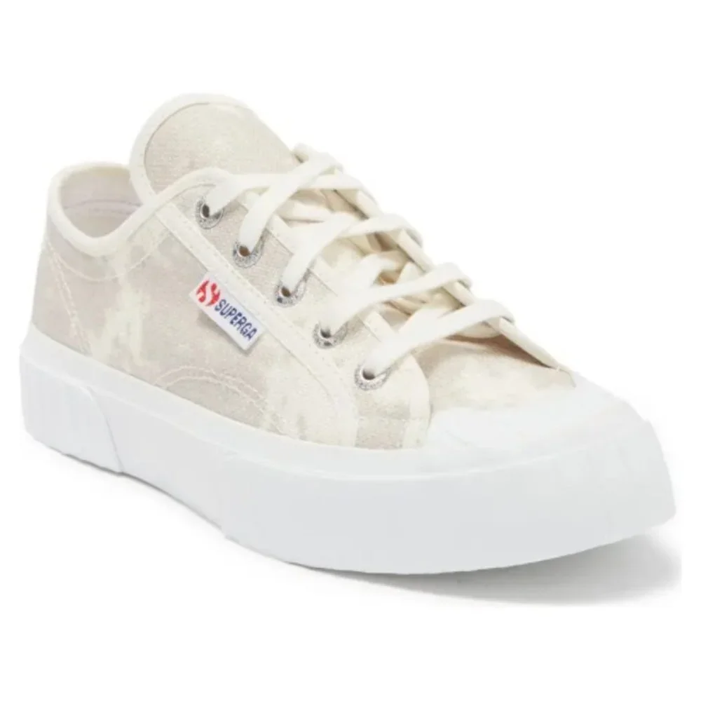 Superga 2750 Tie Dye Low Top Platform Sneaker Grey Women's Size 7 - Picture 2 of 12